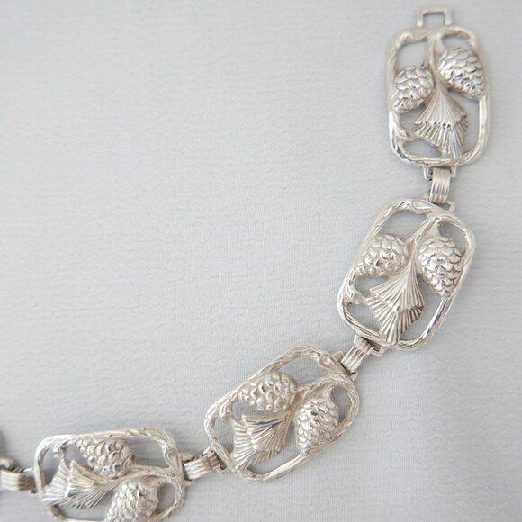 Vintage Danecraft Sterling Silver Pinecone Bracelet - Picture 5 of 10